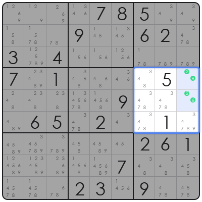 cross hatching in sudoku